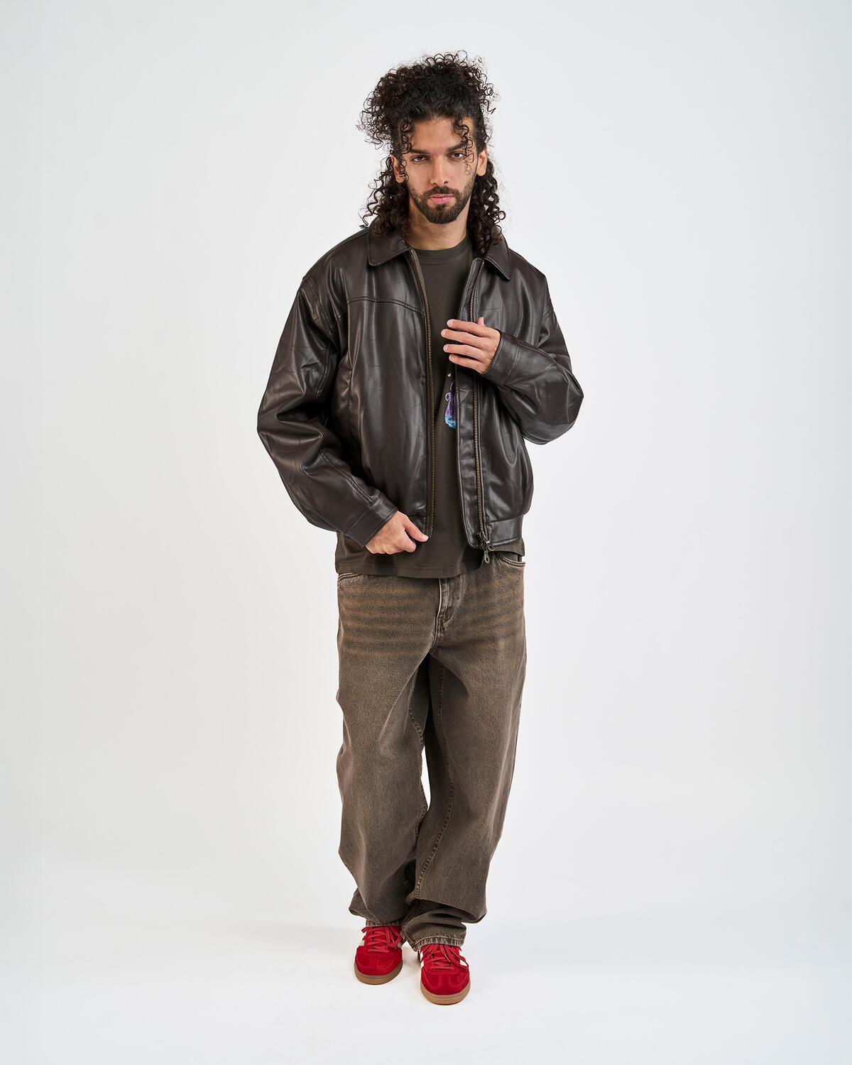 Dime Debossed Wavy Jacket | DIMEFA252BRW | AFEW STORE